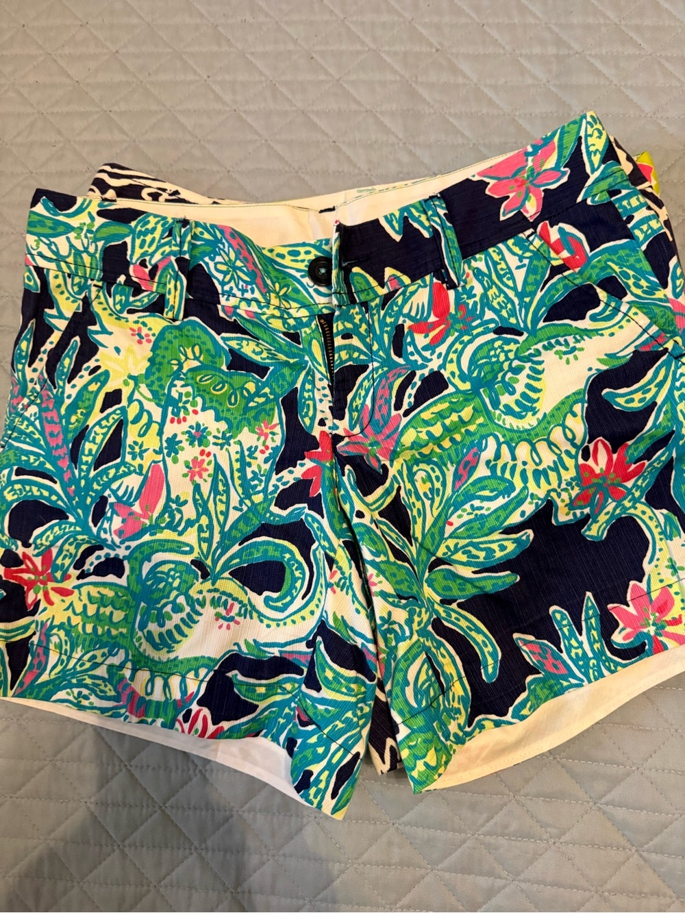 Lilly Pulitzer Printed Shorts Trio in Navy, Green, Pink, Yellow - Picture 5 of 5